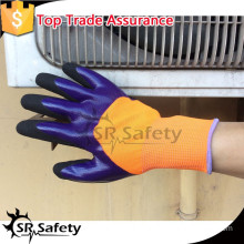 SRSAFETY sandy nitrile double dipped glove working gloves water/oil proof safety cut gloves